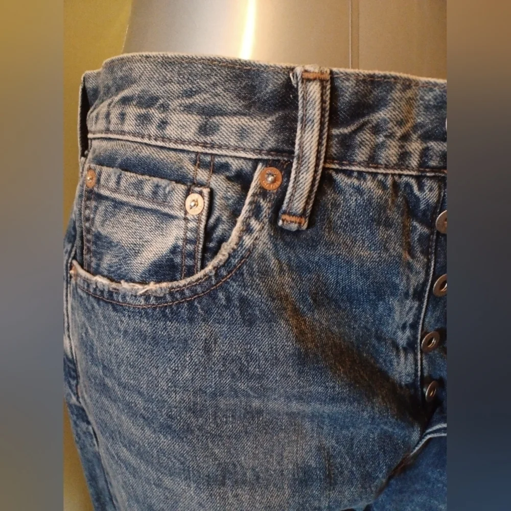 Gap 90s Button Fly Original Straight Leg Blue Denim Jeans